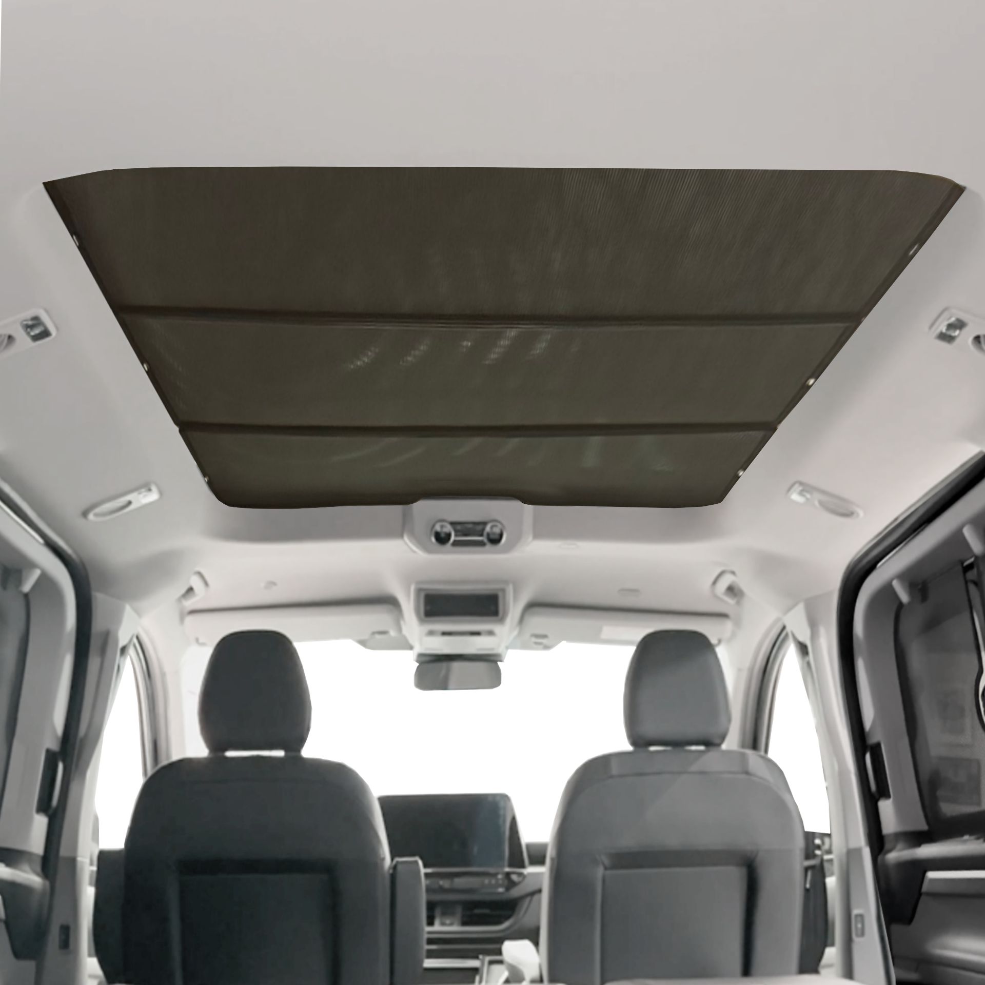 Ford Tourneo Custom L1 Bus Panoramadach ab 2024 SunClip Auto Sonnenschutz UV-Schutz Auto Sonnenblende Hitzeschutz Autoscheibentönung Lärmdämmung ein Panoramadach Ford Tourneo Custom mit einem SunClip