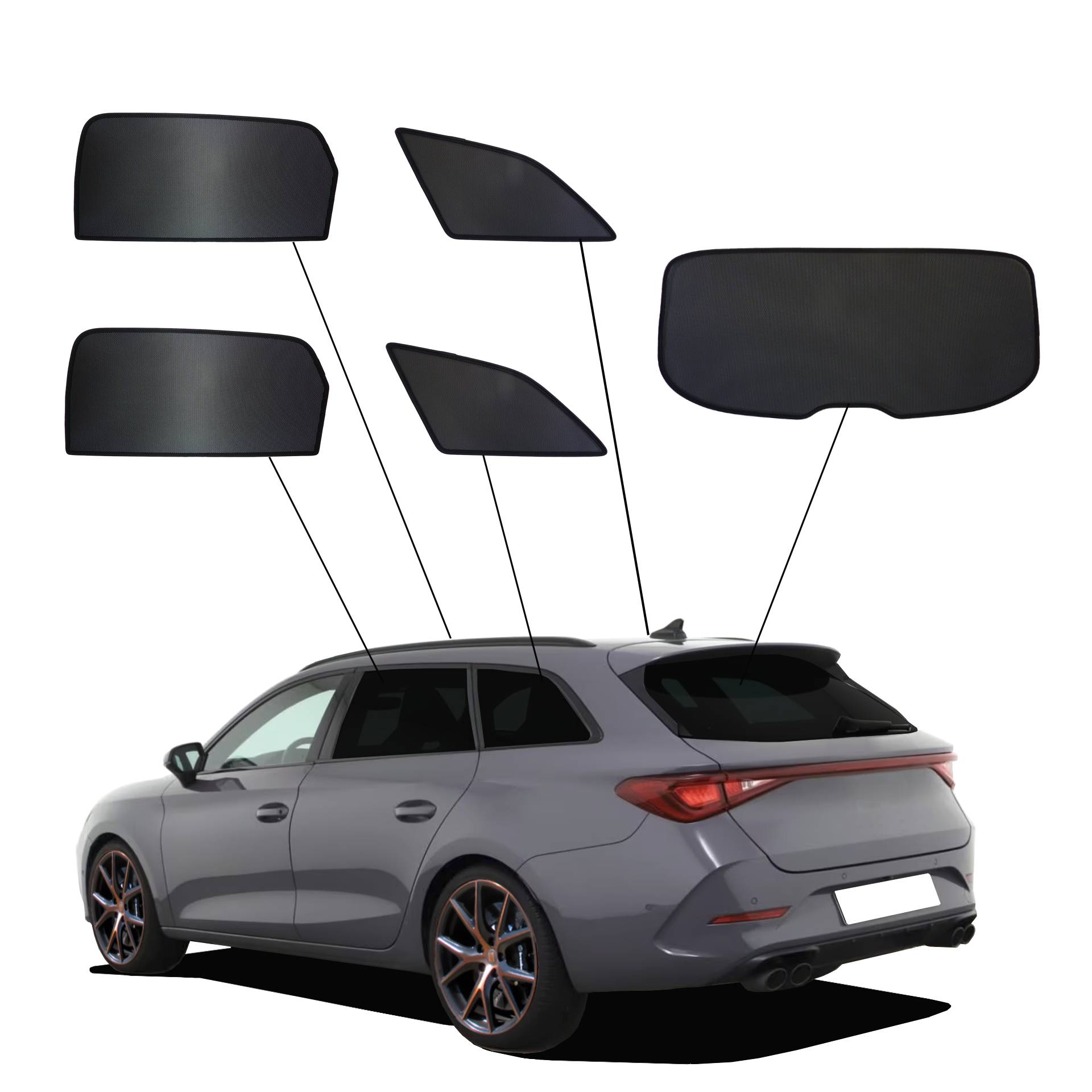 ein Seat Leon Sportstourer 4 mit einem ABC Set