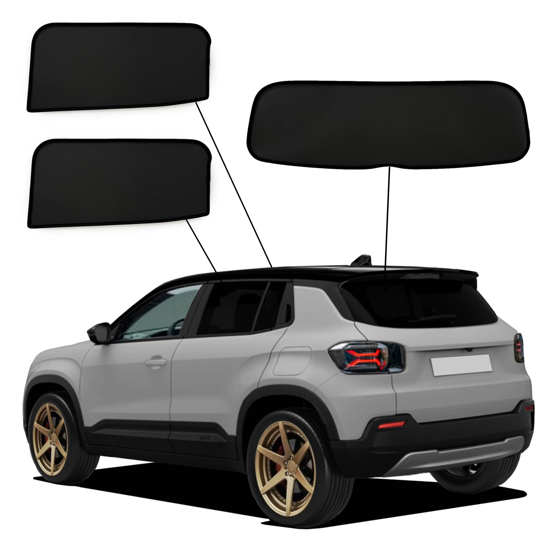 Jeep Avenger SunClip privacy & sun protection 2023- Jeep Avenger SunClip privacy & sun protection 2023-