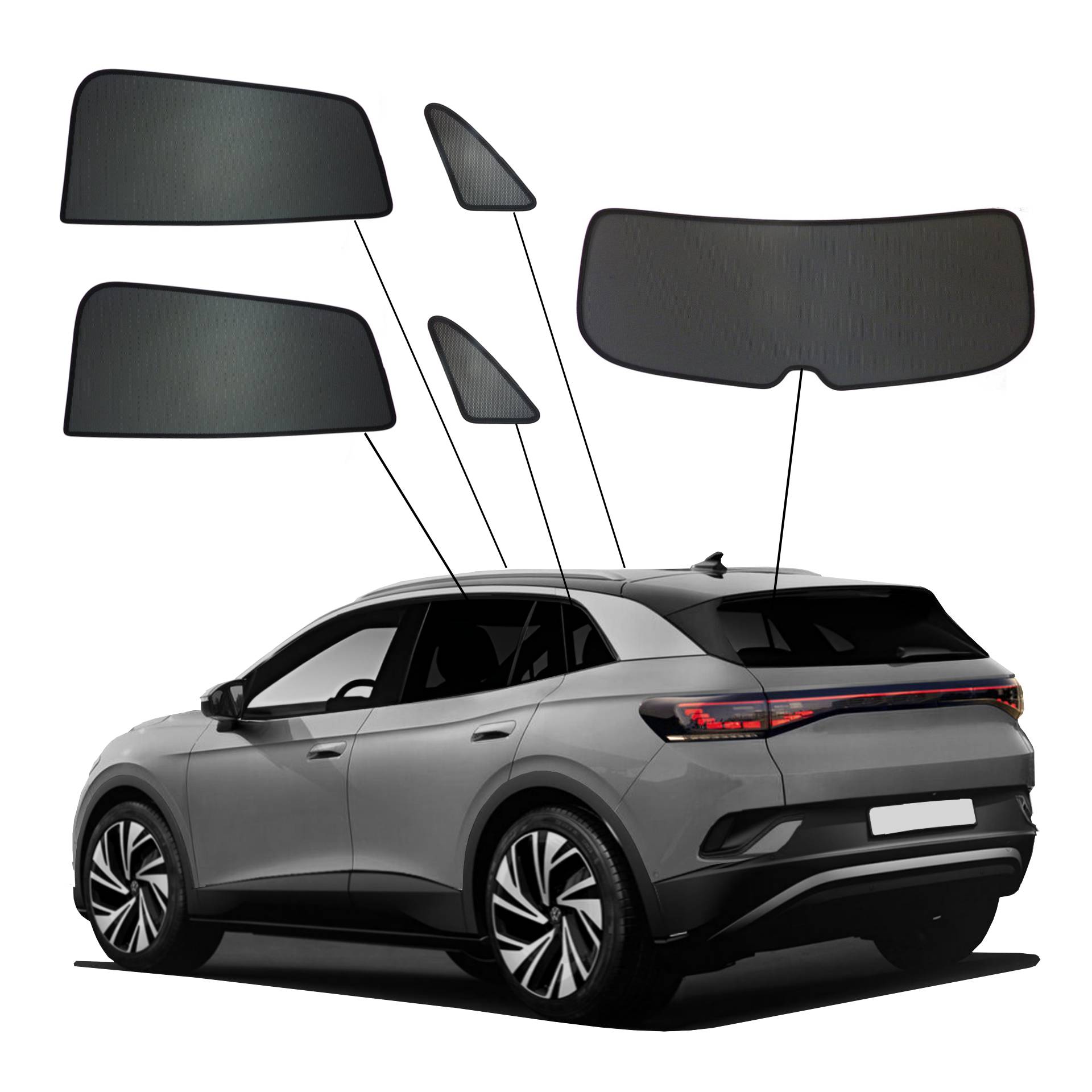 VW ID.4 SunClip Auto Sonnenschutz & Sichtschutz 2020- VW ID4 mit einem ABC Set