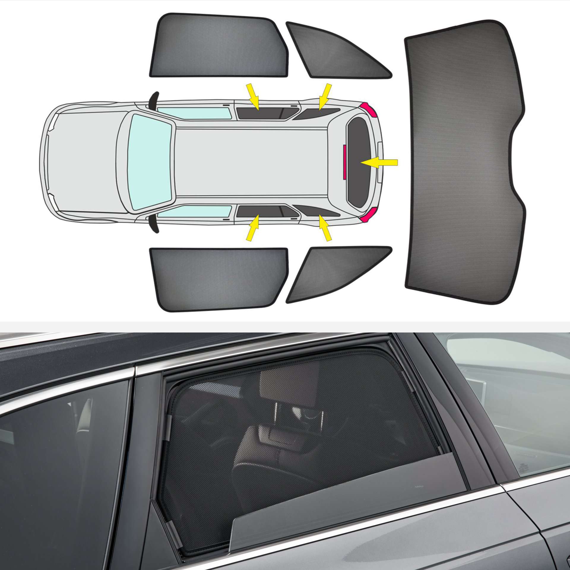 an ABC set over a car with SunClips installed