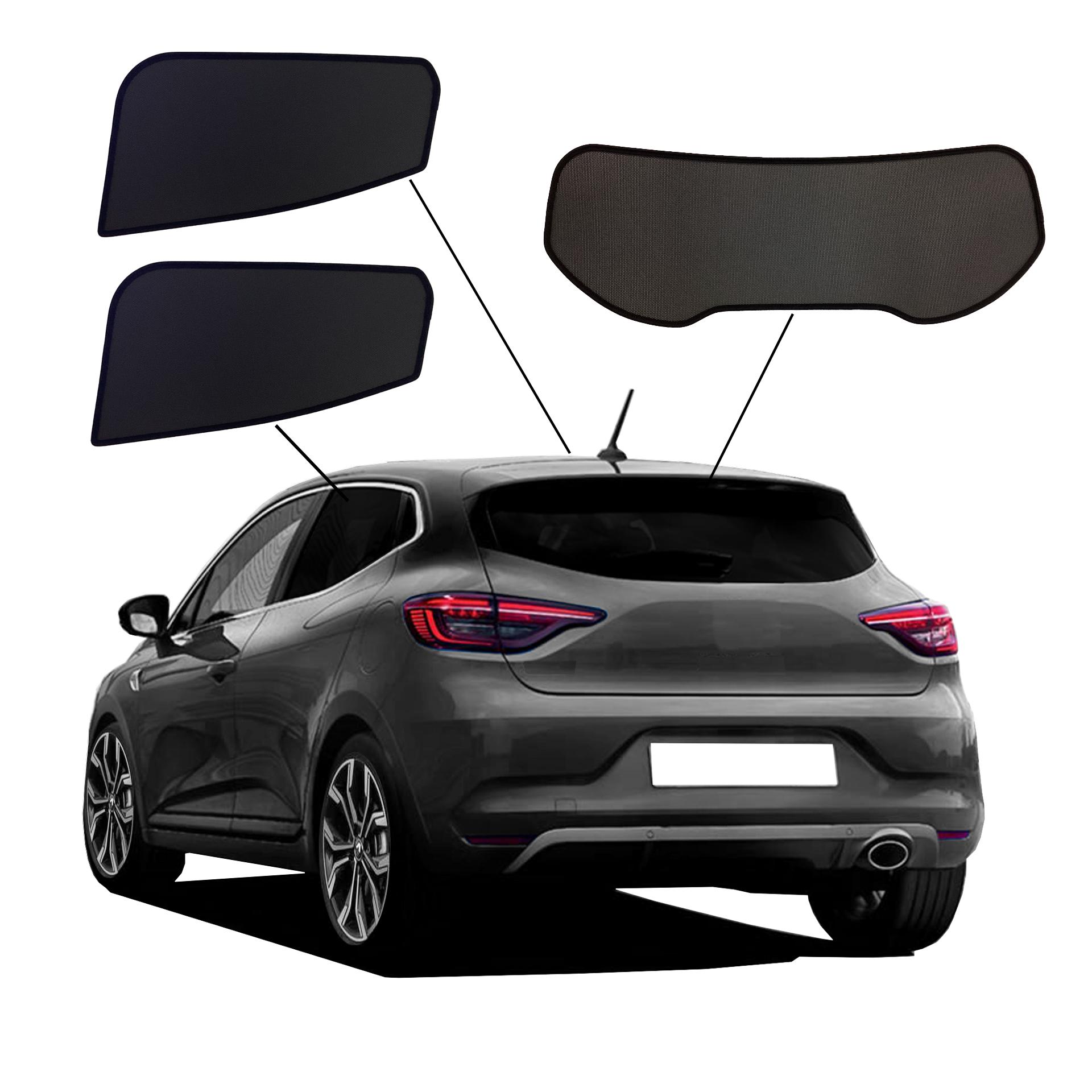 Renault Clio V SunClip Auto Sonnenschutz & Sichtschutz 2019- ein Renault Clio 5 mit einem AC Set