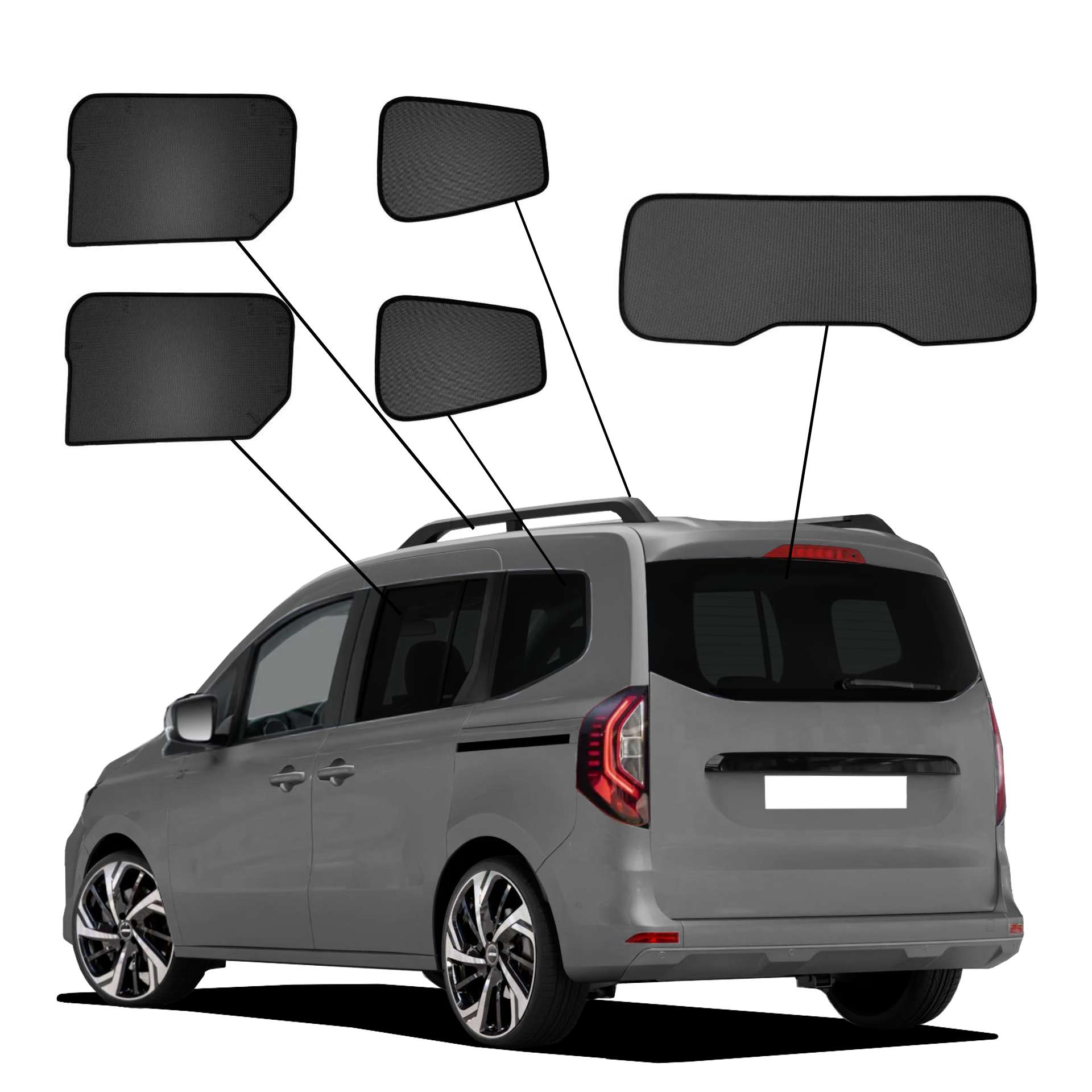 Renault Kangoo SunClip Auto Sonnenschutz & Sichtschutz 2021- Renault Kangoo SunClip Auto Sonnenschutz & Sichtschutz 2021-