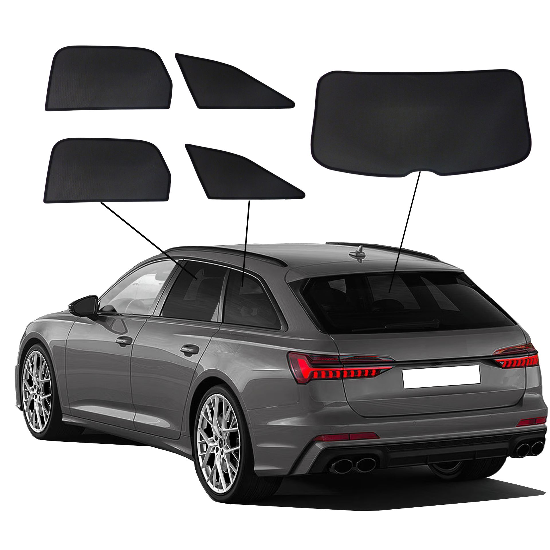 Audi A6 Avant SunClip Auto Sonnenschutz & Sichtschutz 2018-2025 Audi A6 Avant SunClip Auto Sonnenschutz & Sichtschutz 2018-2025
