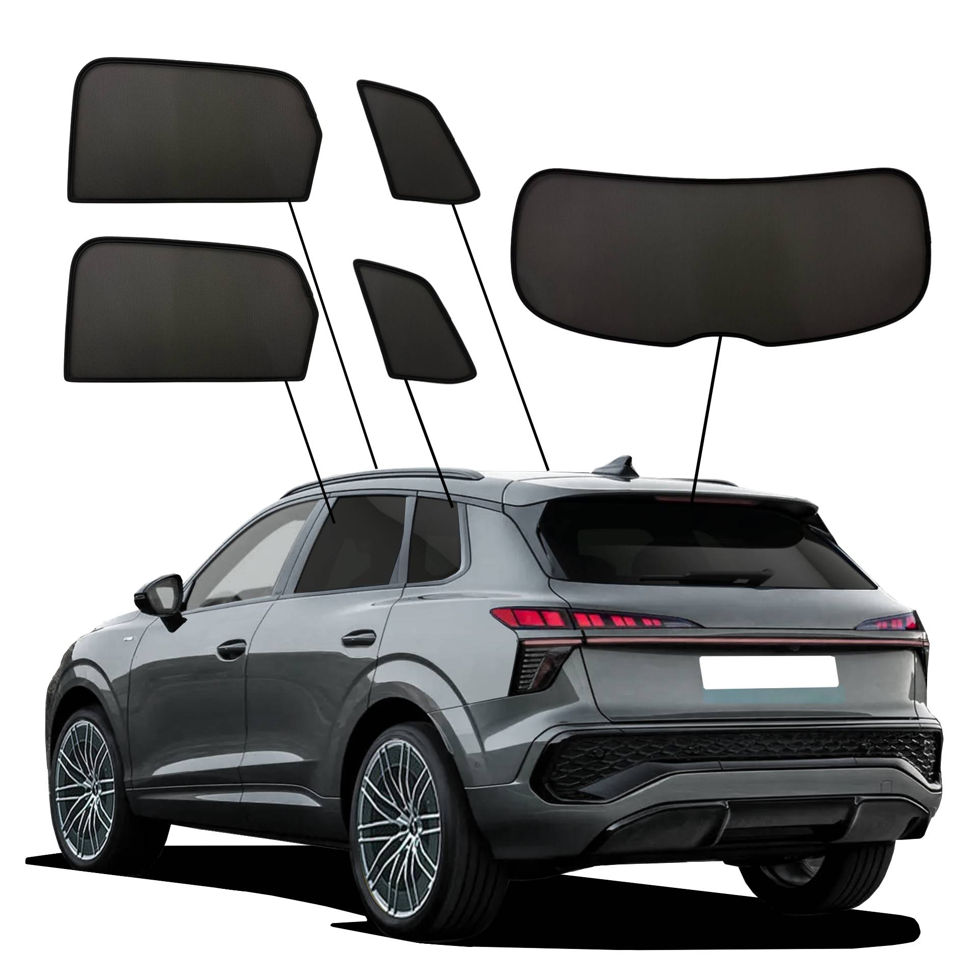 Audi Q3 from 2025 onwards SunClip Sun Protection Privacy Protection UV Protection Car Sun Visor Heat Protection Insect Protection Car Window Tinting Anti-Glare Protection