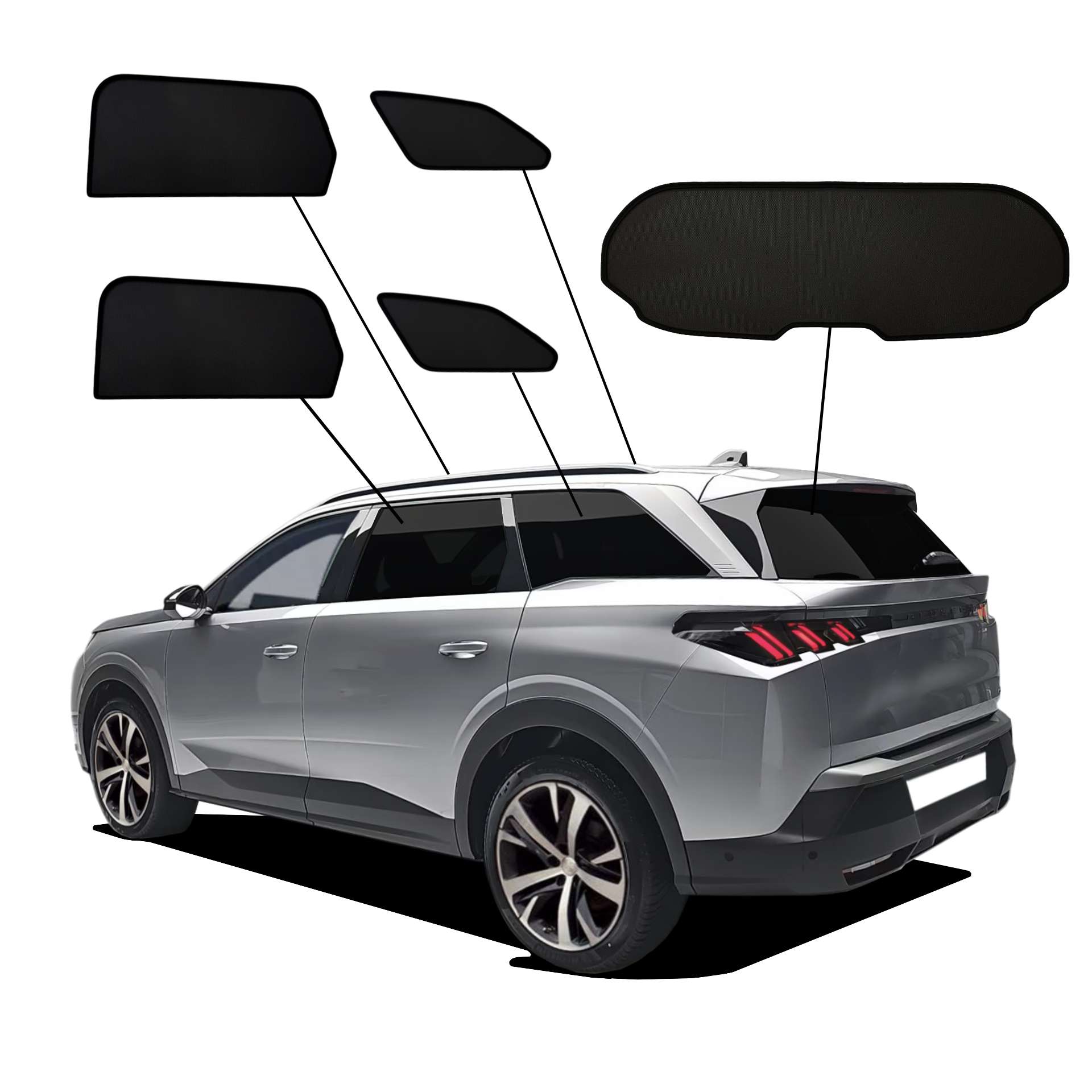 Peugeot 5008 III SunClip Auto Sonnenschutz & Sichtschutz 2024-